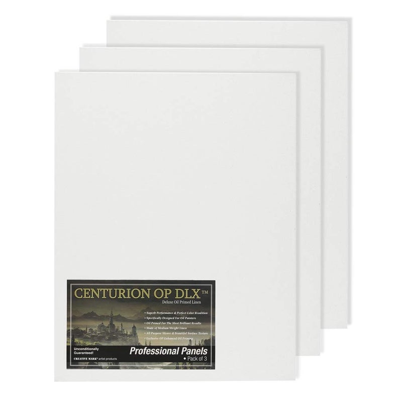 Centurion Deluxe Professional Oil Primed Linen Canvas Panels - 11x14-3 Pack of Linen Canvases for Painting, Artwork and More - Image 1
